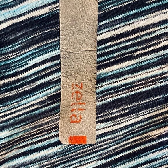 Zella blue striped crop ankle leggings tights XS - Picture 5 of 5